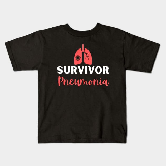 Pneumonia Survivor Lungs Encouragement Inspirational Motivational Quote Doctor Nurse Cancer Survivor Purple Ribbon Cancer Support Hope Love Mental Health Depression Anxiety Gift Idea Kids T-Shirt by EpsilonEridani